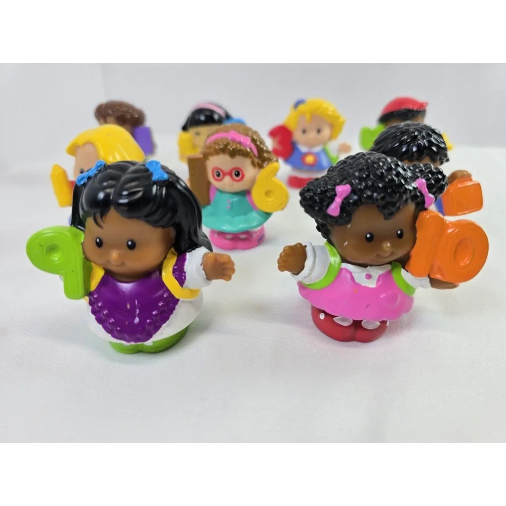 Fisher Price Little People Numbers 1-10 Figures Lot of 9 Missing #8 Counting